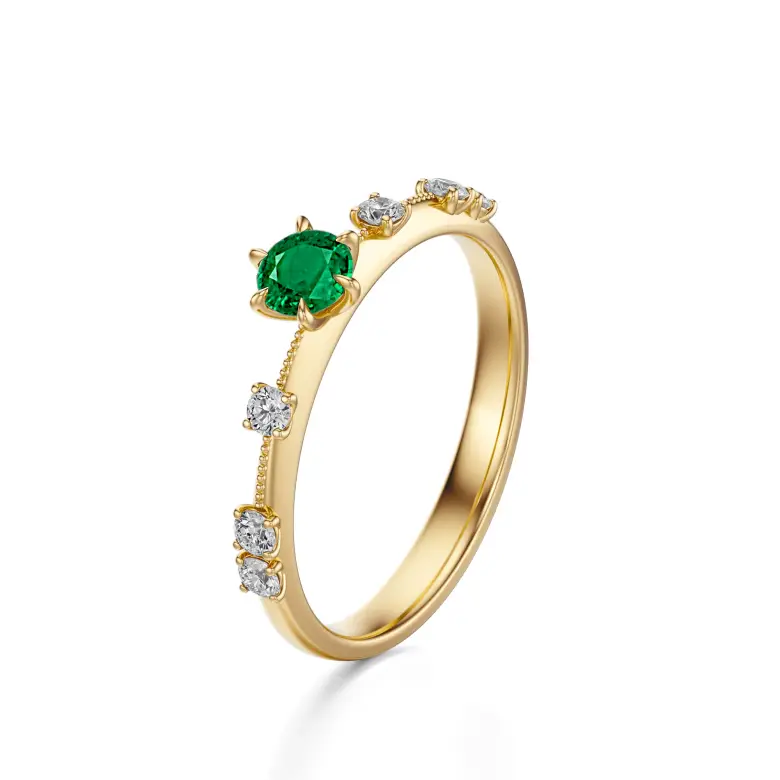 Pierścionek ze szmaragdem naturalnym AJPZ_029